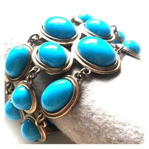 Turquoise + Gold inspired Bracelet